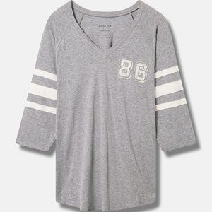 ❤️NWT VINTAGE TORRID VARSITY GRAPHIC TEE - ART DEPT - SUPER SOFT SLUB - SIZE 1X